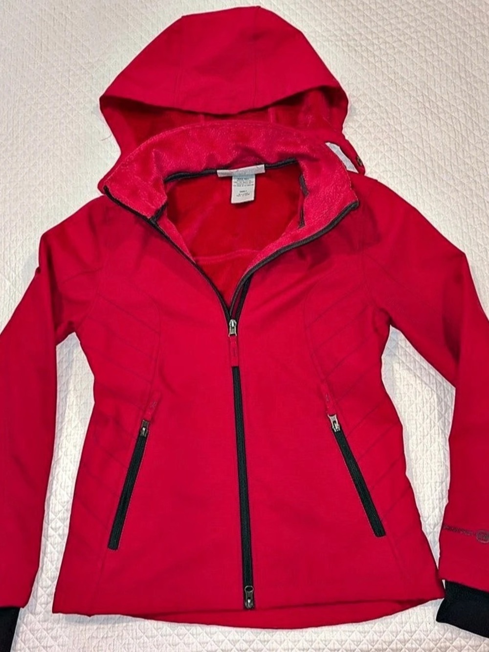 Free Country Women'Small Thermo Super Softshell Lined Jacket Red Small